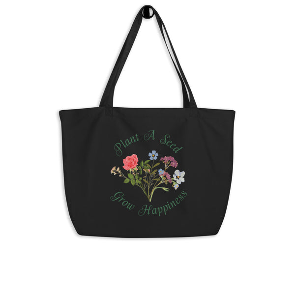 Plant Happiness - Large organic tote bag
