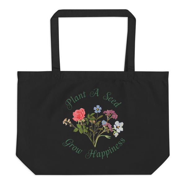 Plant Happiness - Large organic tote bag